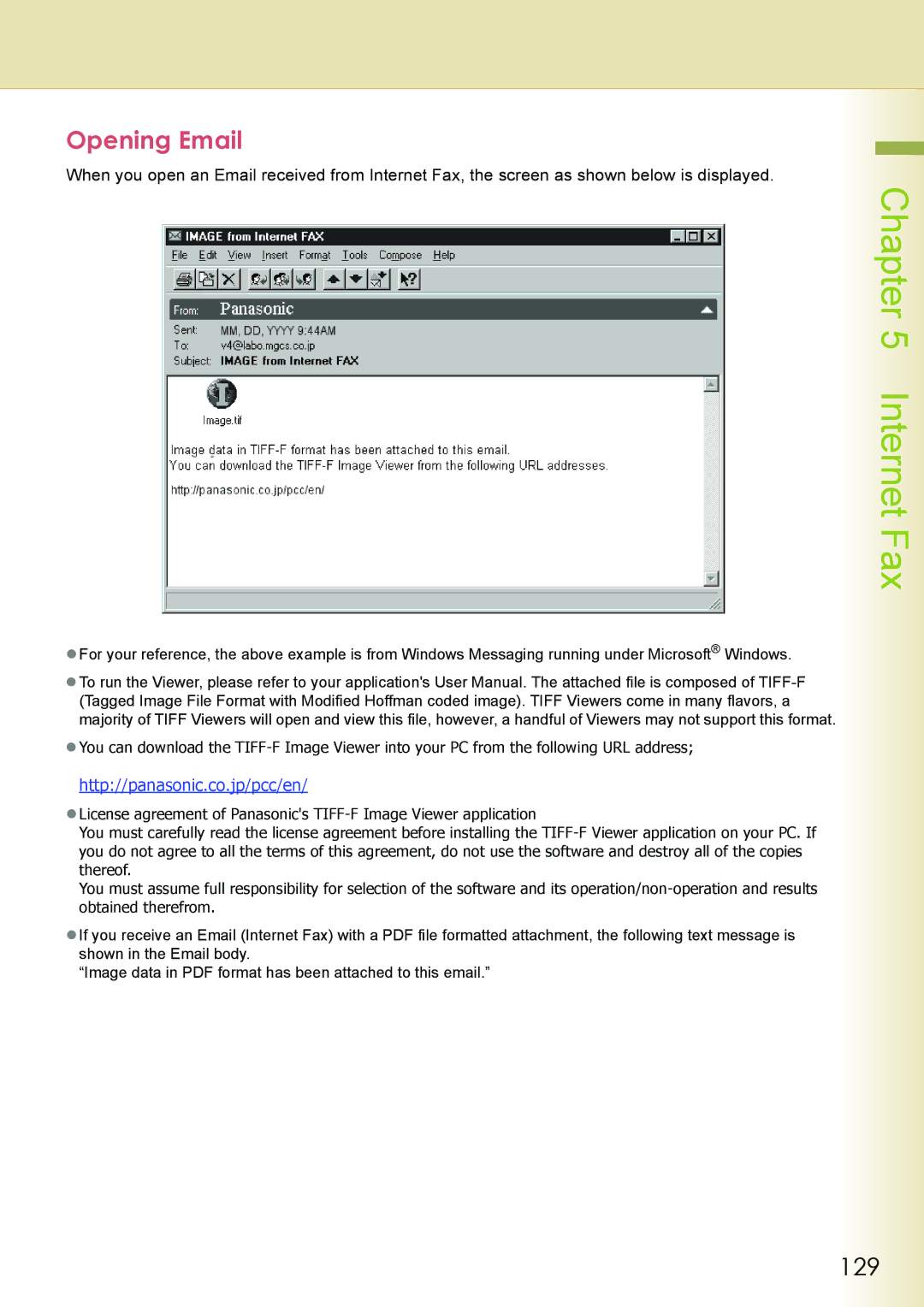 Philips DP-C262 manual Opening Email, 129 