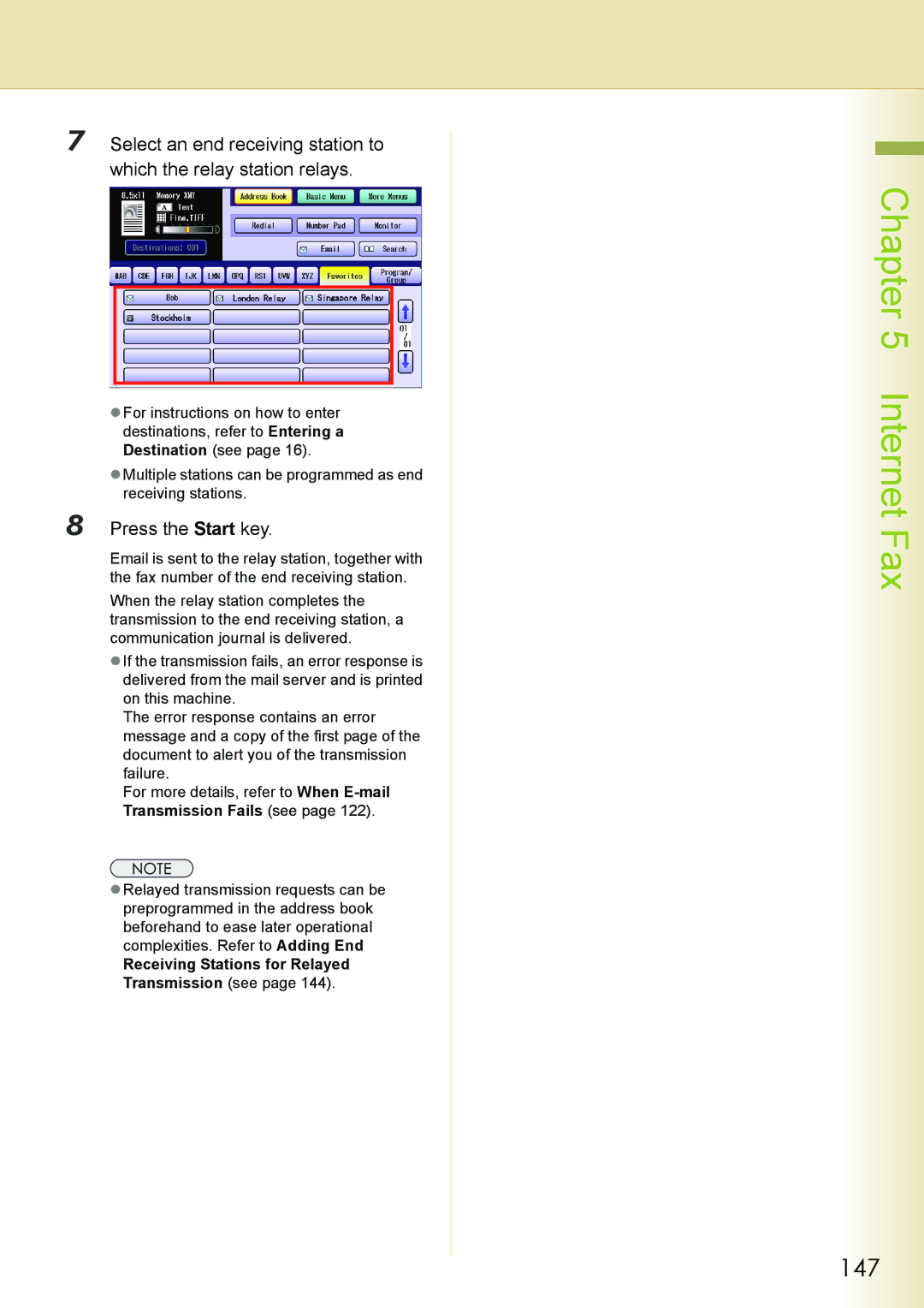 Philips DP-C262 manual 147, Receiving Stations for Relayed Transmission see 