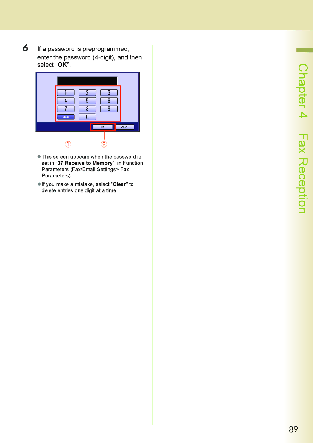 Philips DP-C262 manual Fax Reception 