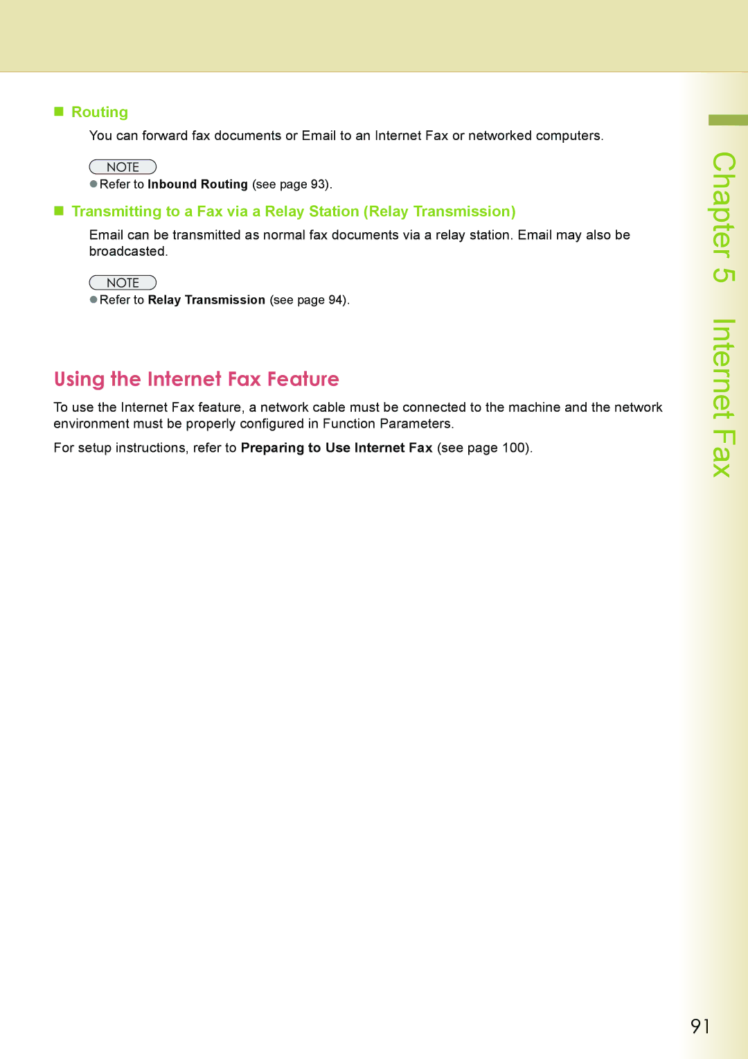 Philips DP-C262 manual Using the Internet Fax Feature, „ Routing 