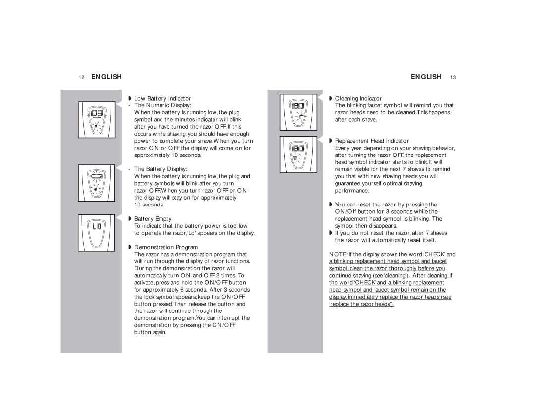 Philips DR-6000, DR-6050 manual Seconds Battery Empty, Demonstration Program 