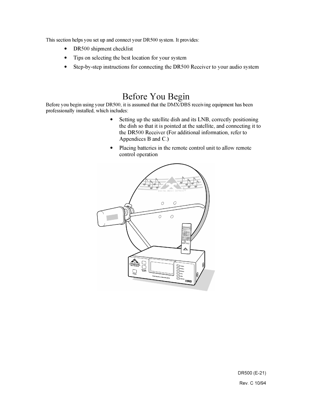 Philips DR500 manual Before You Begin 