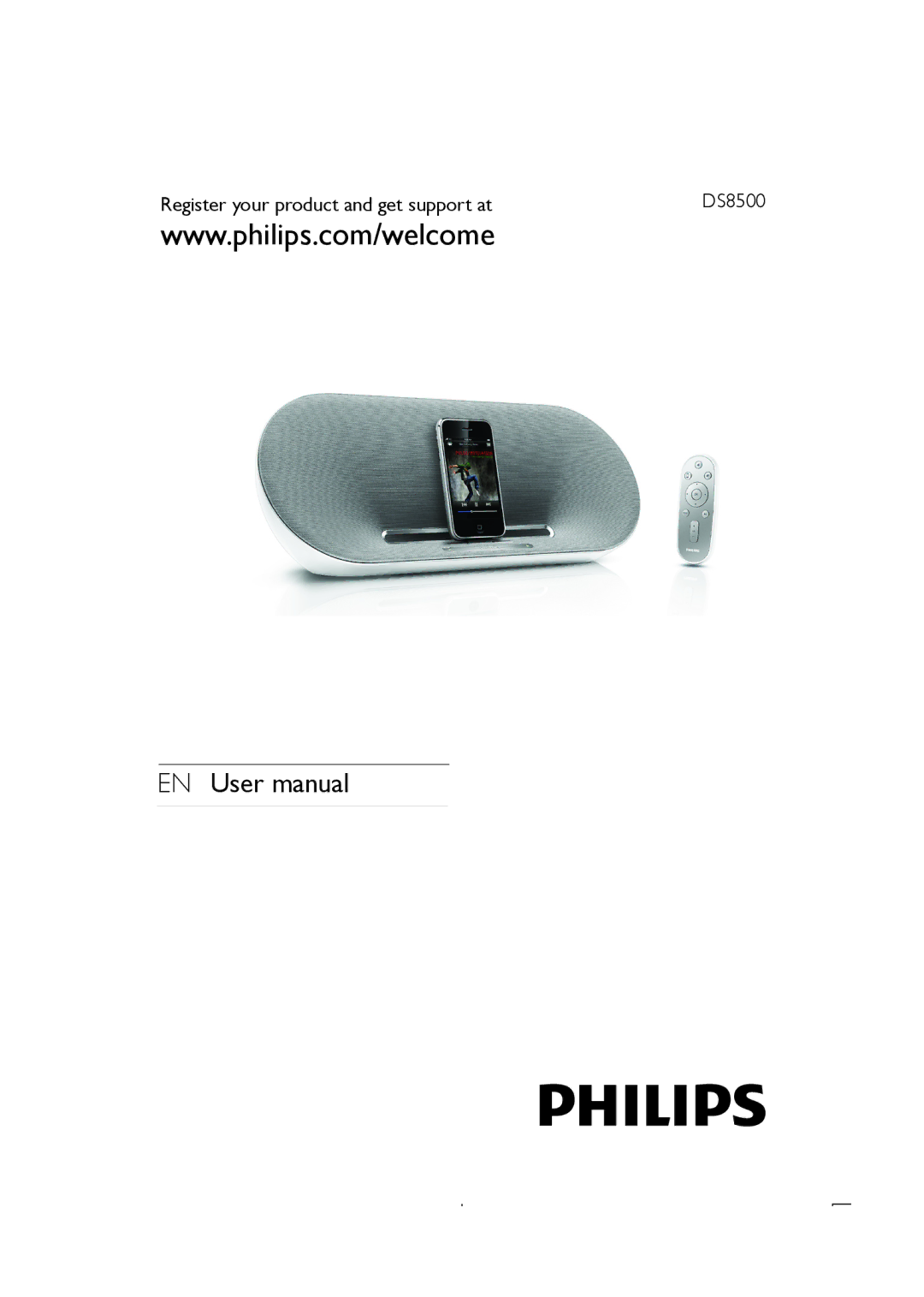 Philips DS8500 user manual Register your product and get support at 