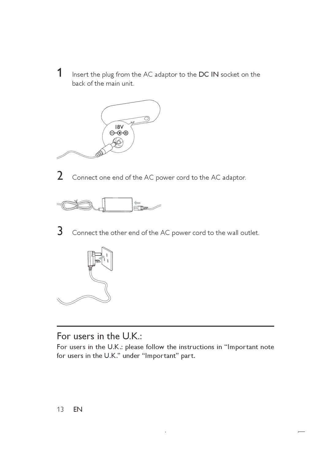 Philips DS8500 user manual For users in the U.K 