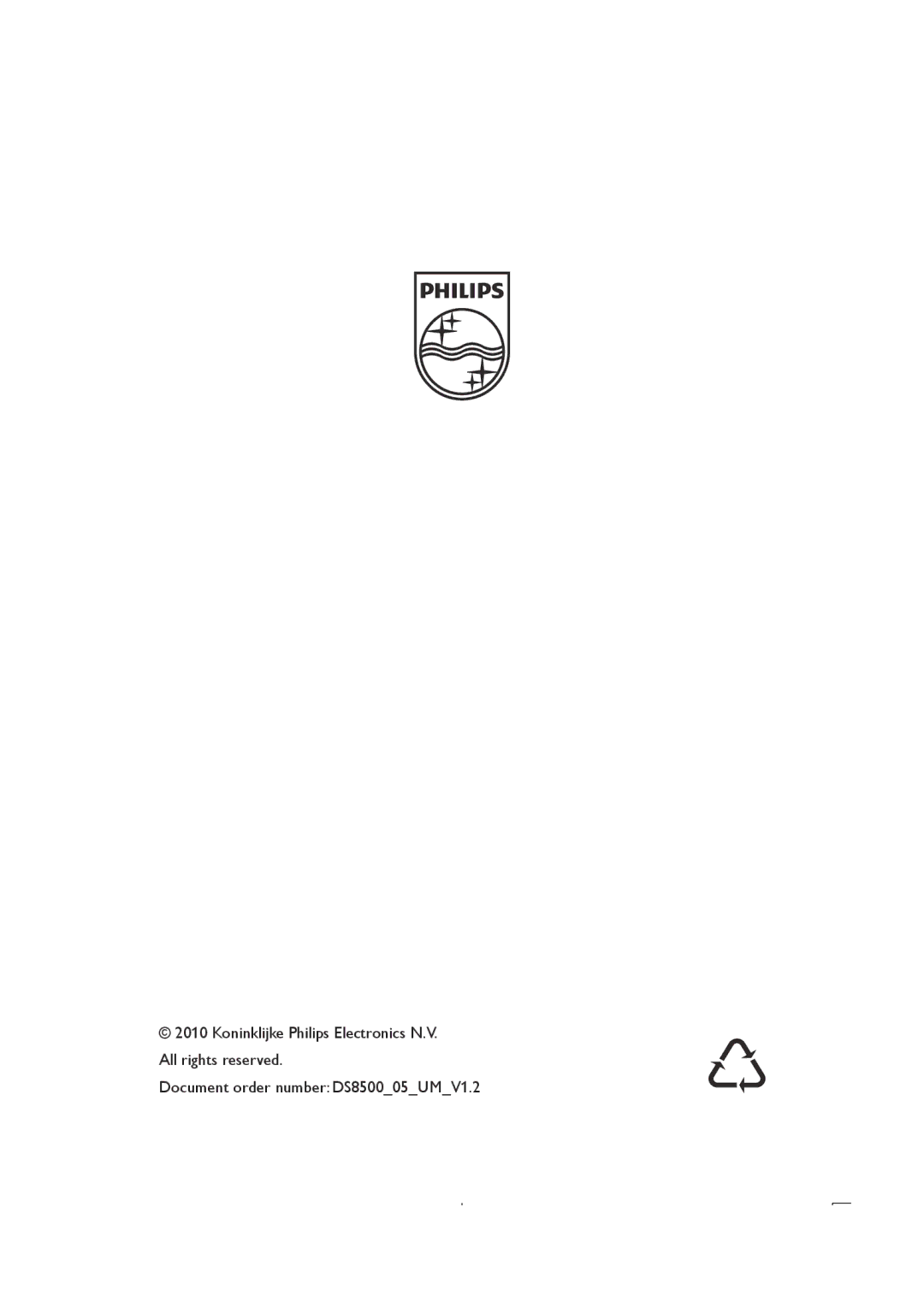 Philips DS8500 user manual 