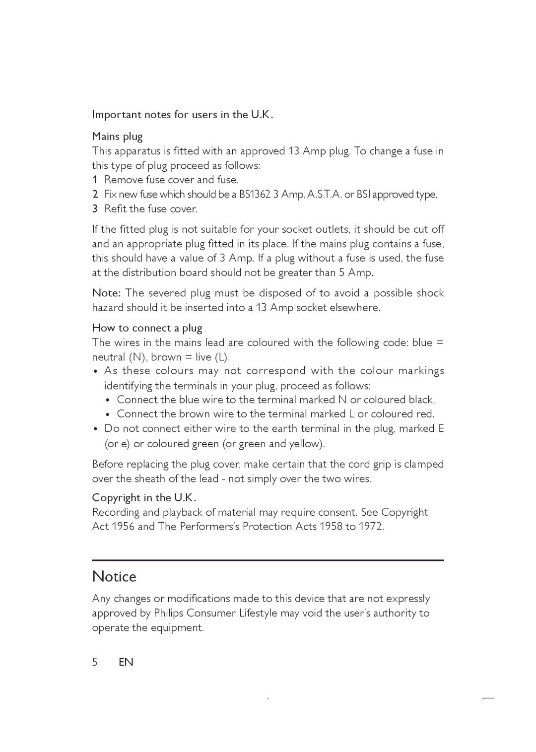 Philips DS8500 user manual Refit the fuse cover 