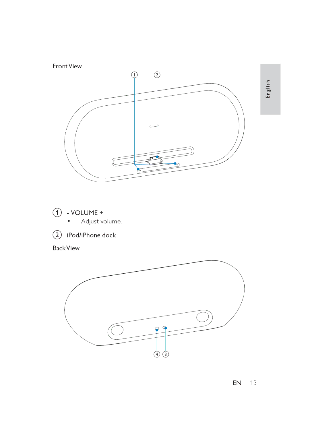 Philips DS8500/37 user manual Volume + 