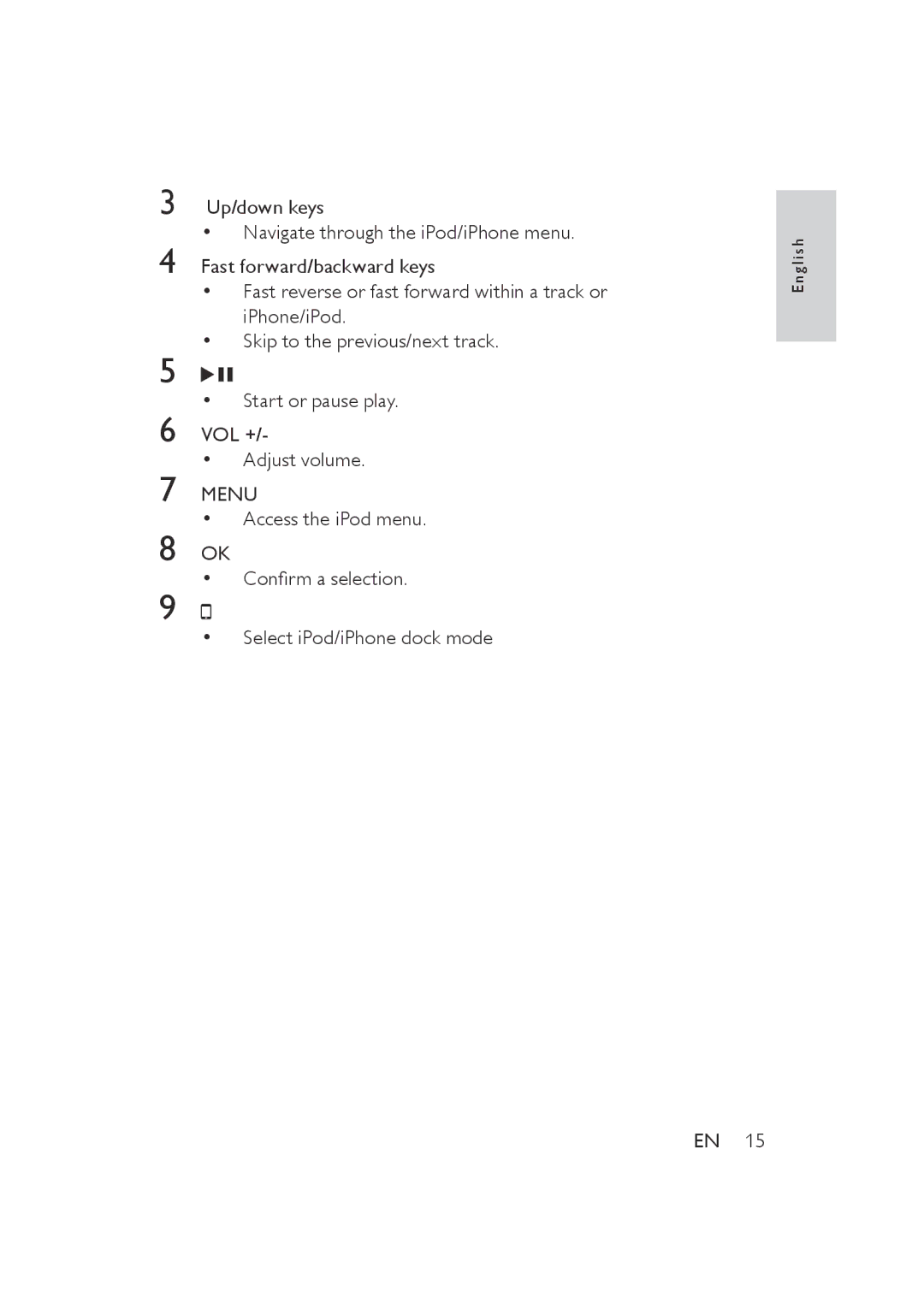 Philips DS8500/37 user manual Menu 