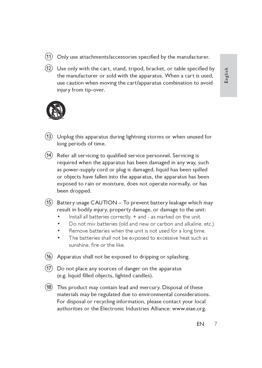 Philips DS8500/37 user manual Install all batteries correctly, + and as marked on the unit 