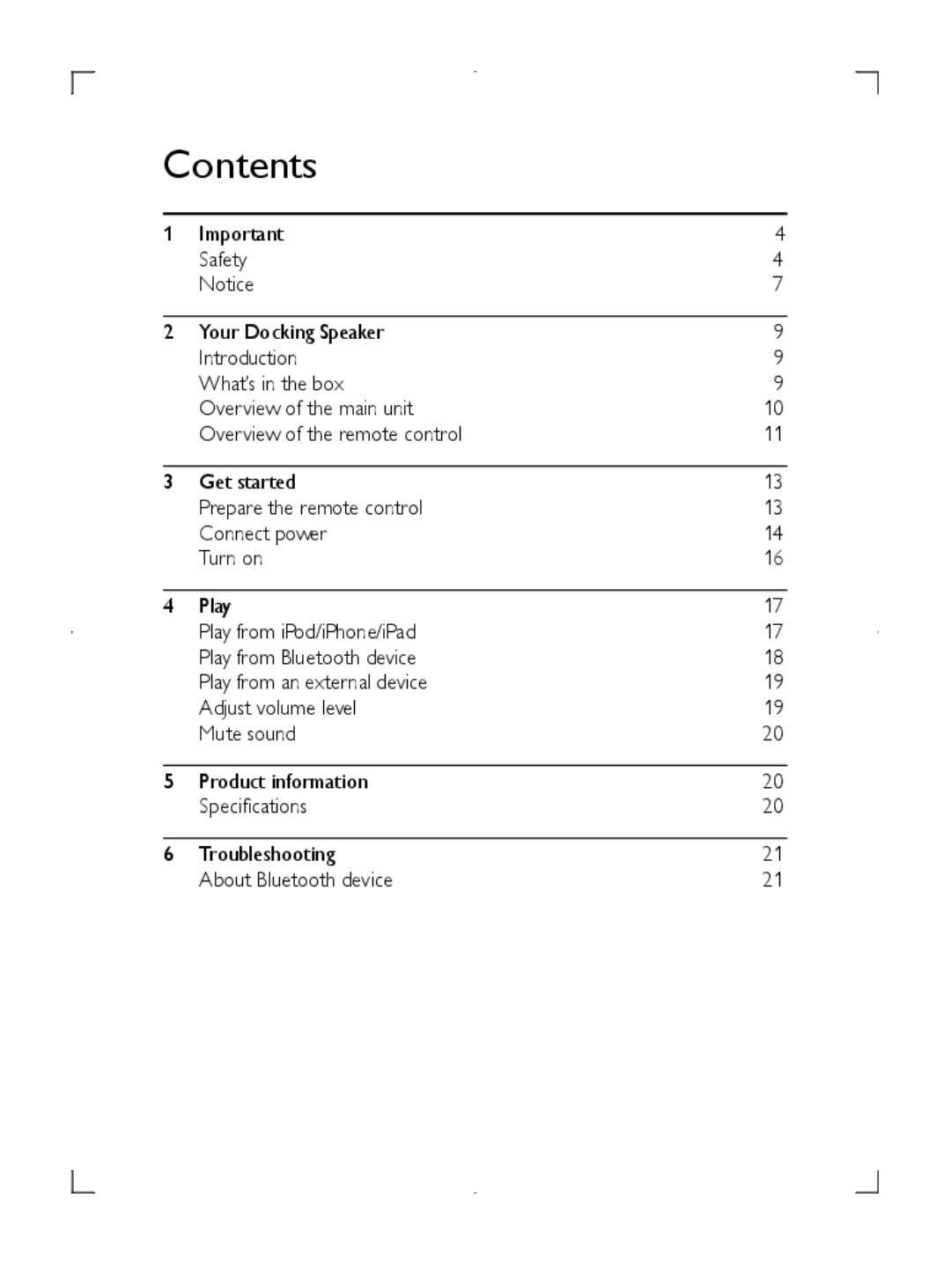 Philips DS8550 user manual Contents 