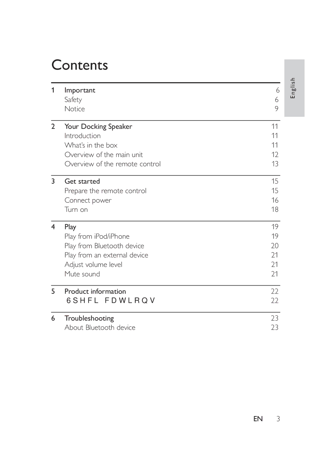 Philips DS8550 user manual Contents 