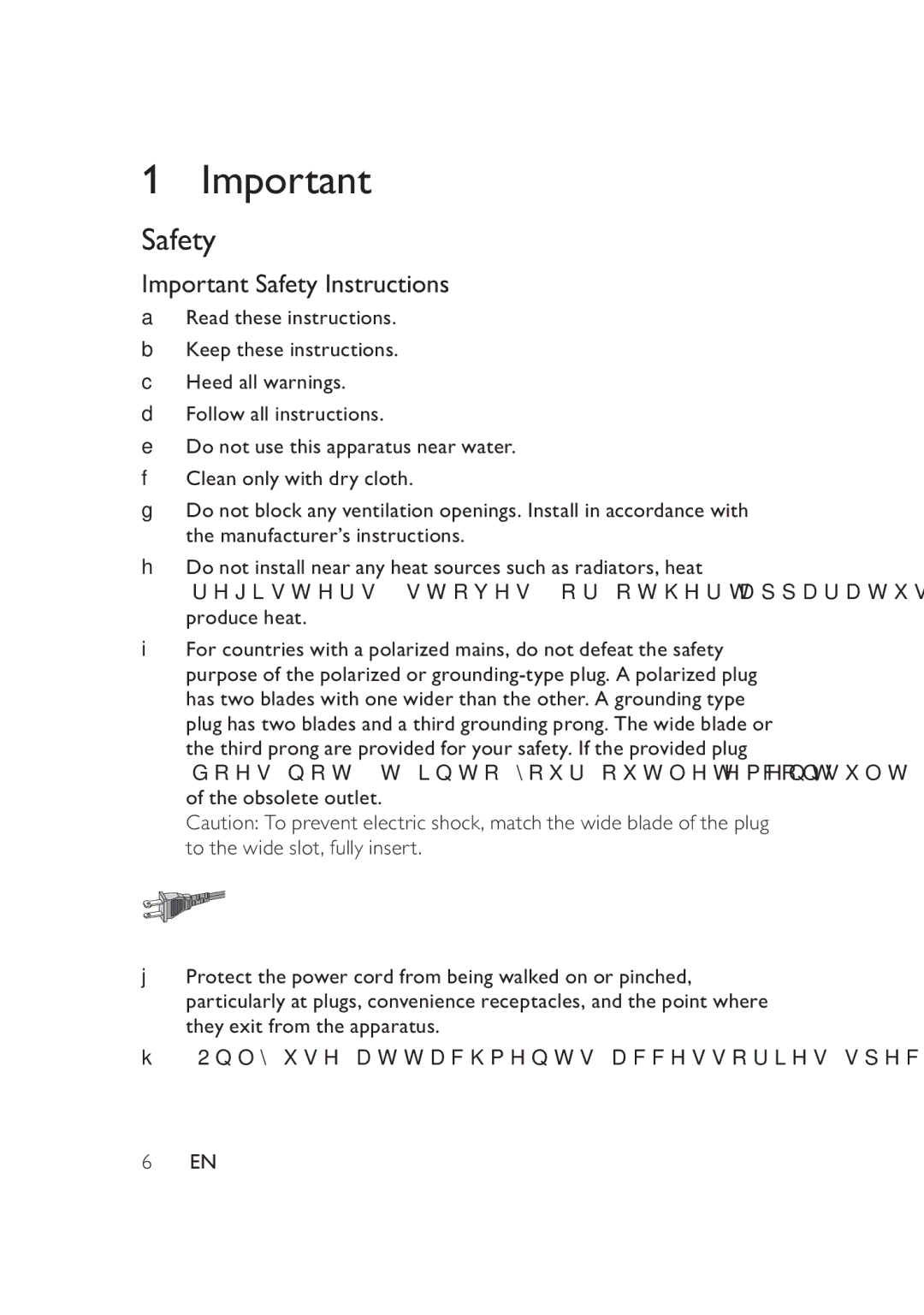 Philips DS8550 user manual Important Safety Instructions 