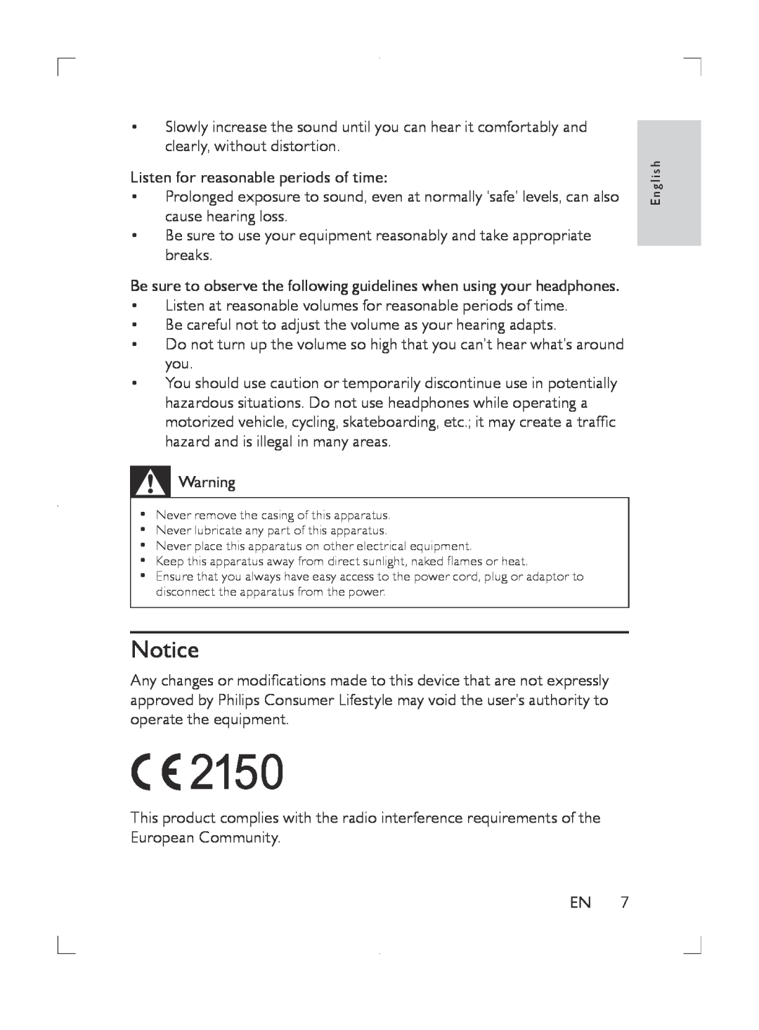 Philips DS8550 user manual Notice 