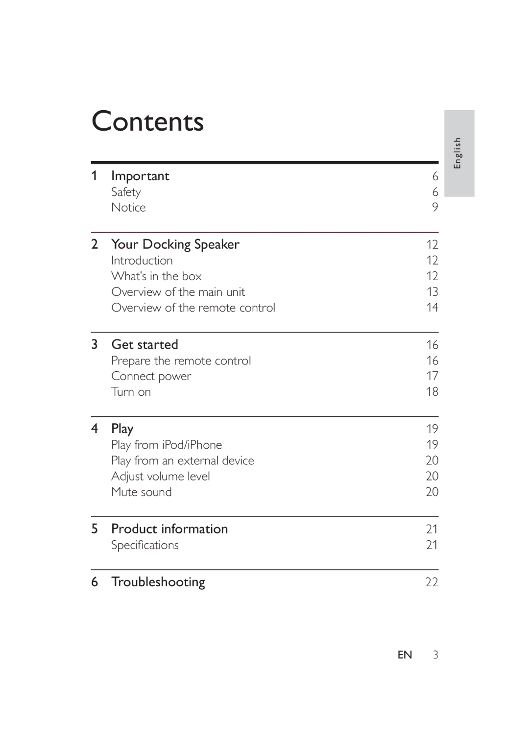 Philips DS9000/37 user manual Contents 