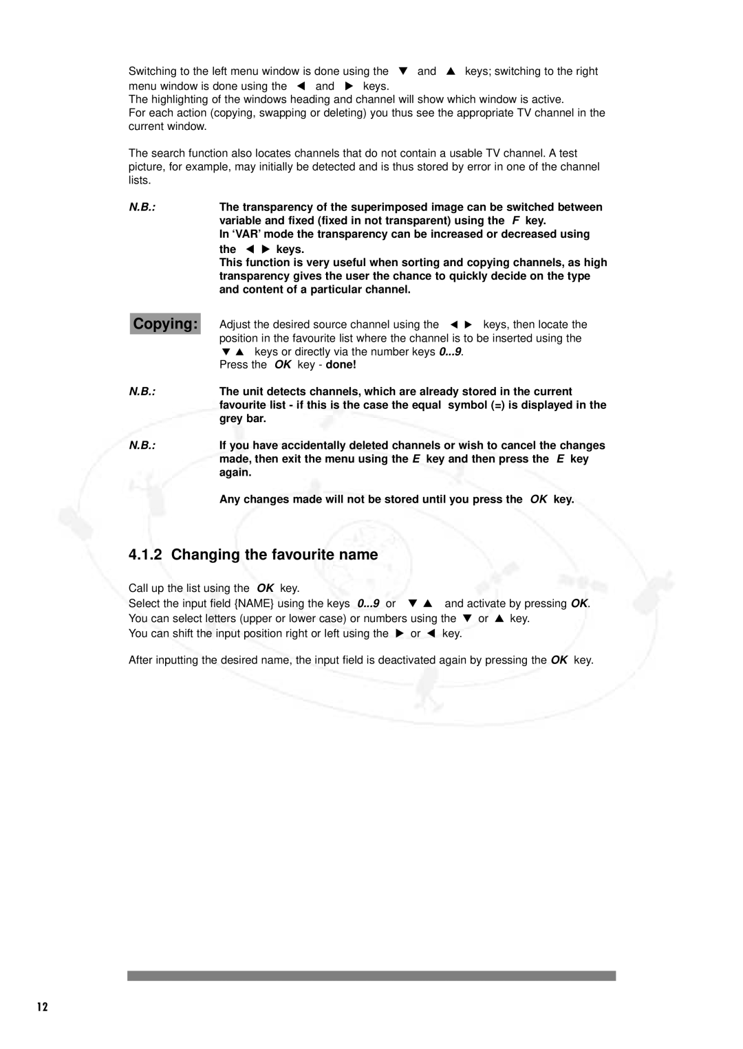 Philips DSR2000/00M manual Copying, Changing the favourite name 