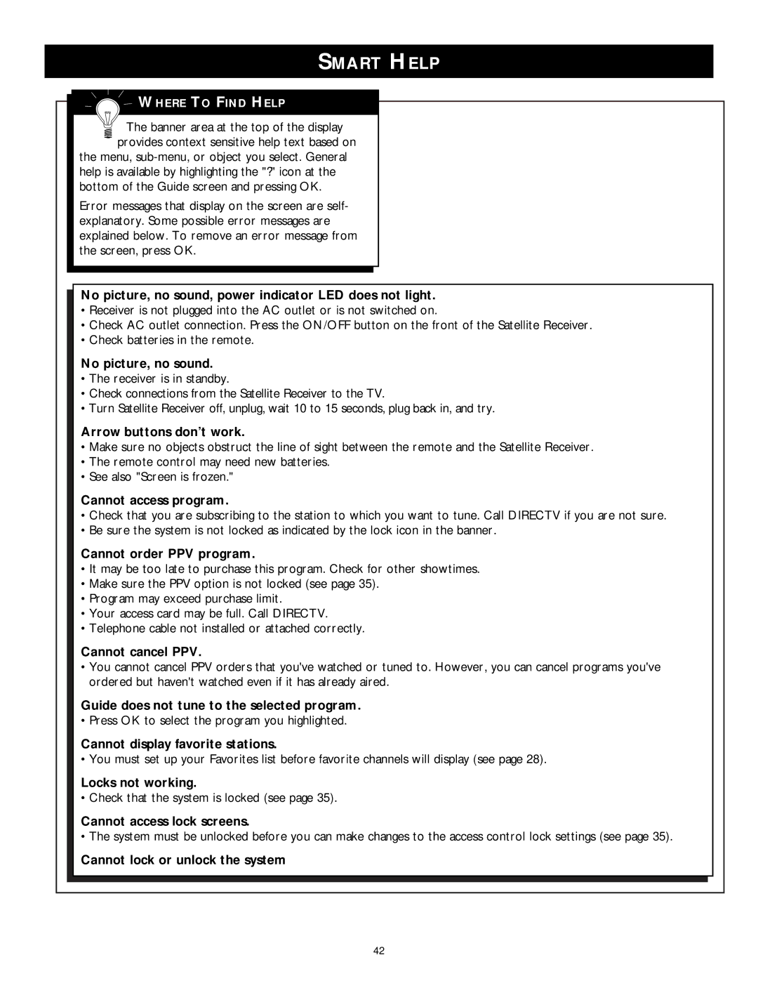 Philips DSX 5350 user manual Smart Help 