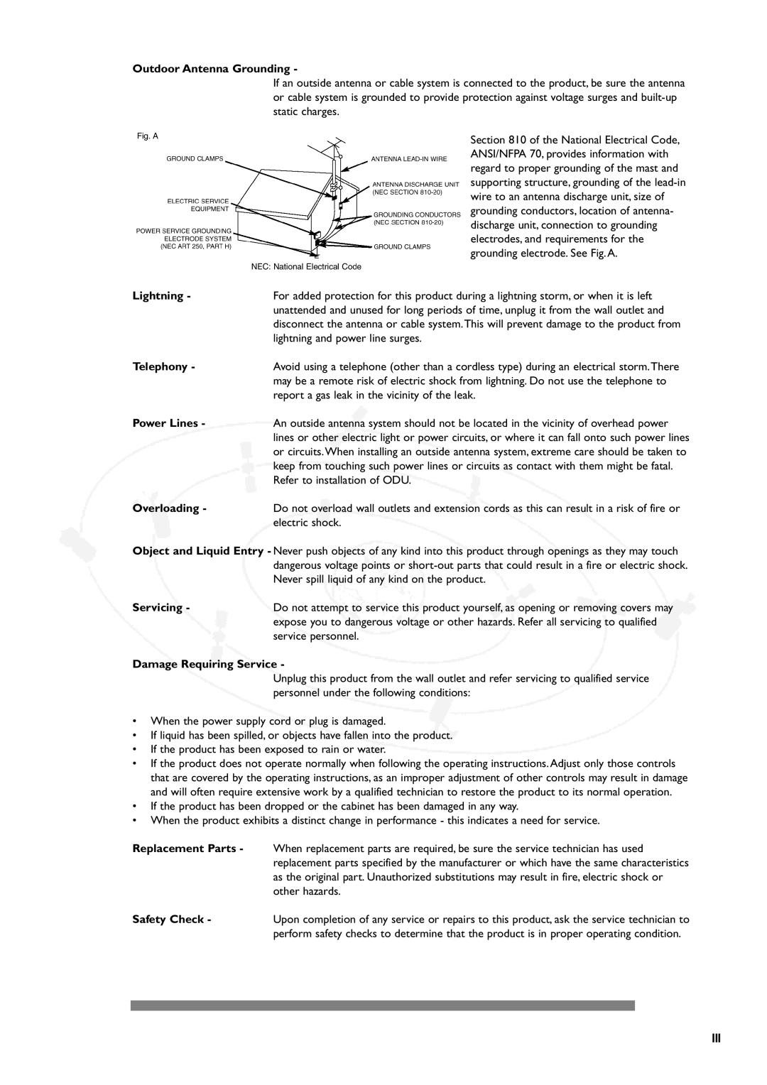 Philips DSX5250 manual Iii 