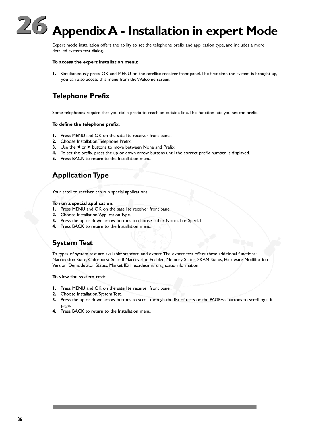 Philips DSX5250 manual Appendix a Installation in expert Mode, Telephone Prefix, Application Type 