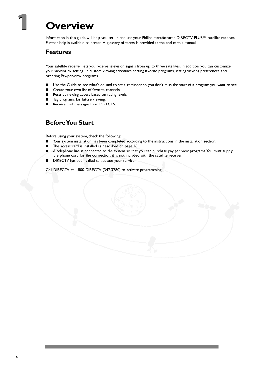 Philips DSX5250 manual Overview, Features, Before You Start 