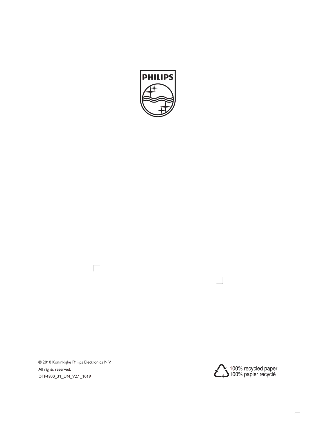 Philips DTP4800 user manual 