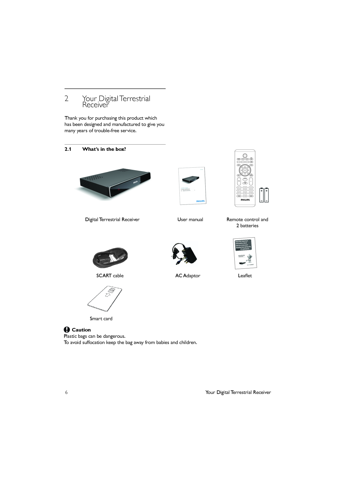Philips DTR 2530/05 manual Your Digital Terrestrial Receiver, What’s in the box? 