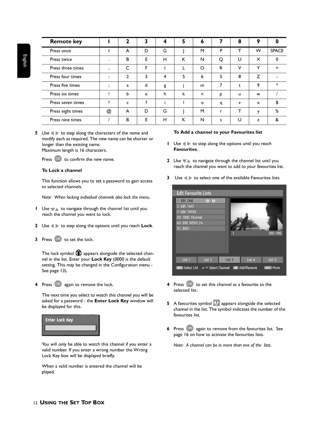 Philips DTR210 user manual Remote key, Press once 