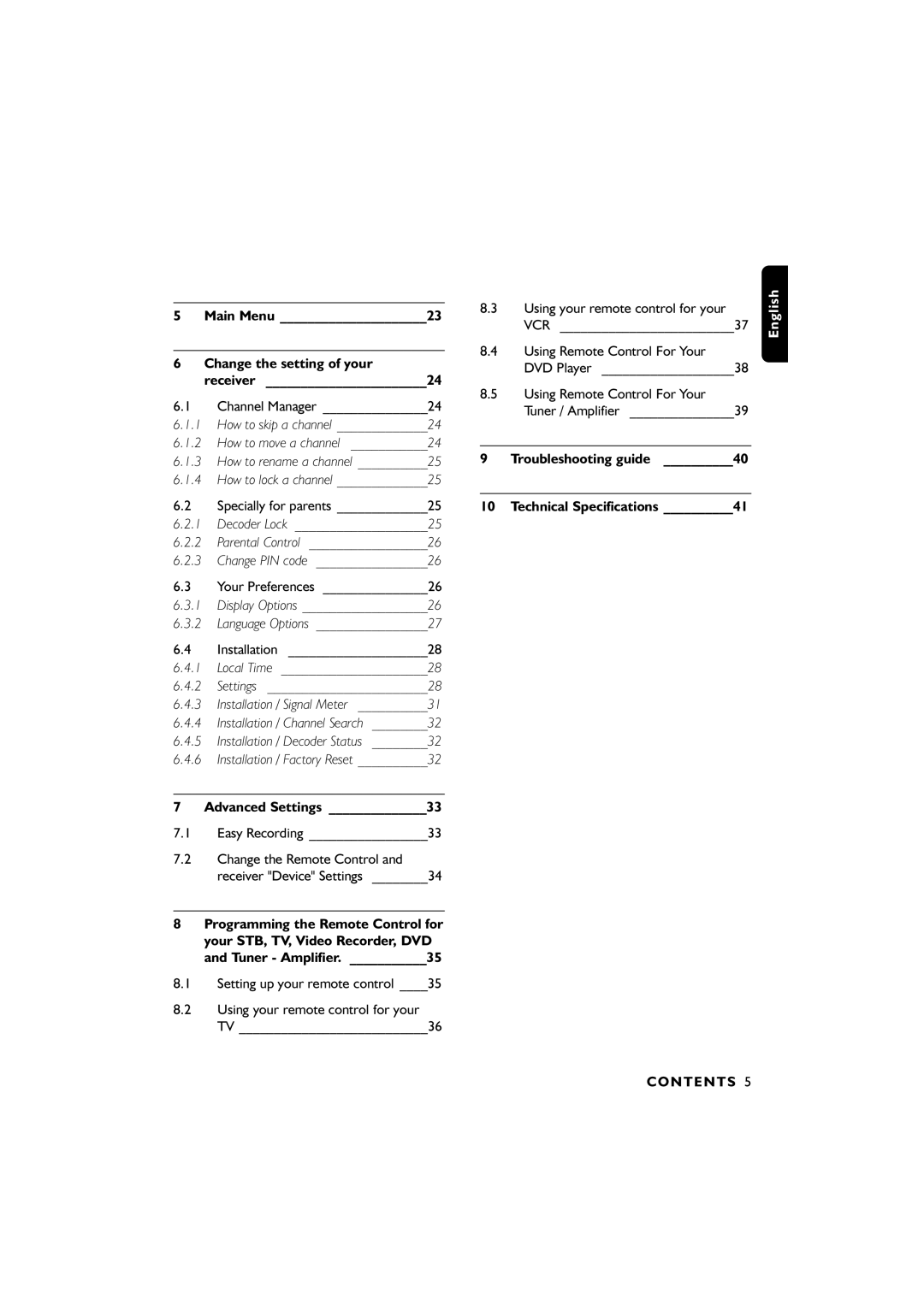 Philips 00, DTR6610 user manual How to move a channel, Advanced Settings Easy Recording, Setting up your remote control 