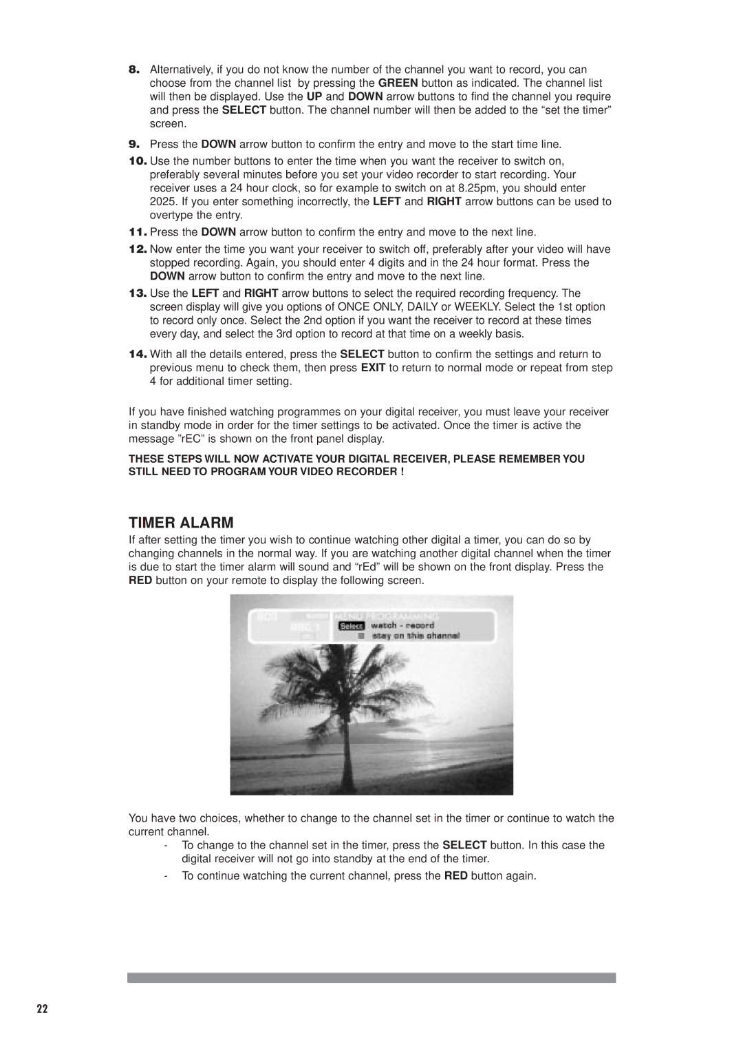 Philips DTX6372 user manual Timer Alarm 