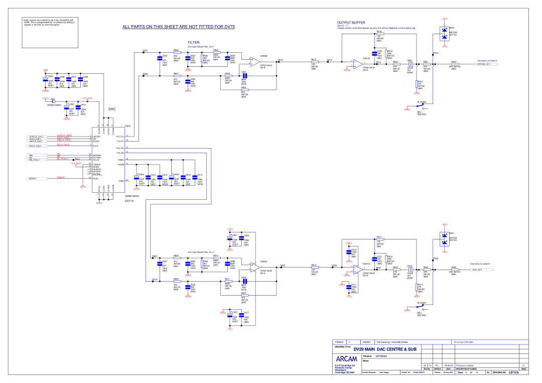 Philips service manual DV29 Main DAC Centre & SUB, L971C6, RLY600B, RLY600A, NEC EB2-5NU ITEM600 