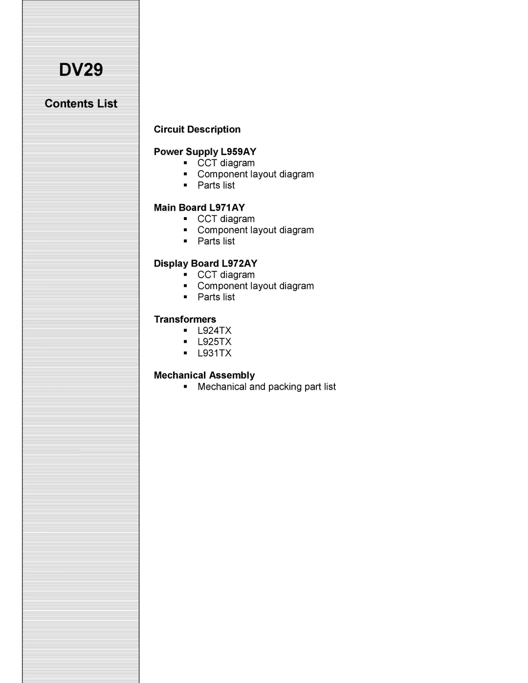 Philips DV29 service manual 