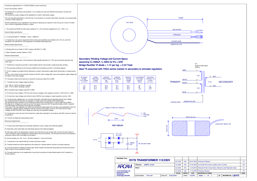 Philips DV29 service manual Arcam 