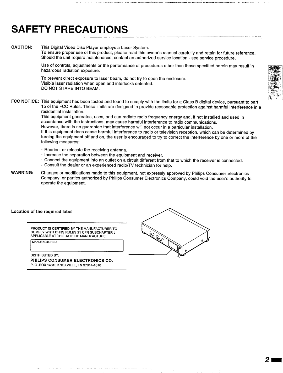 Philips DVD405AT98 manual 