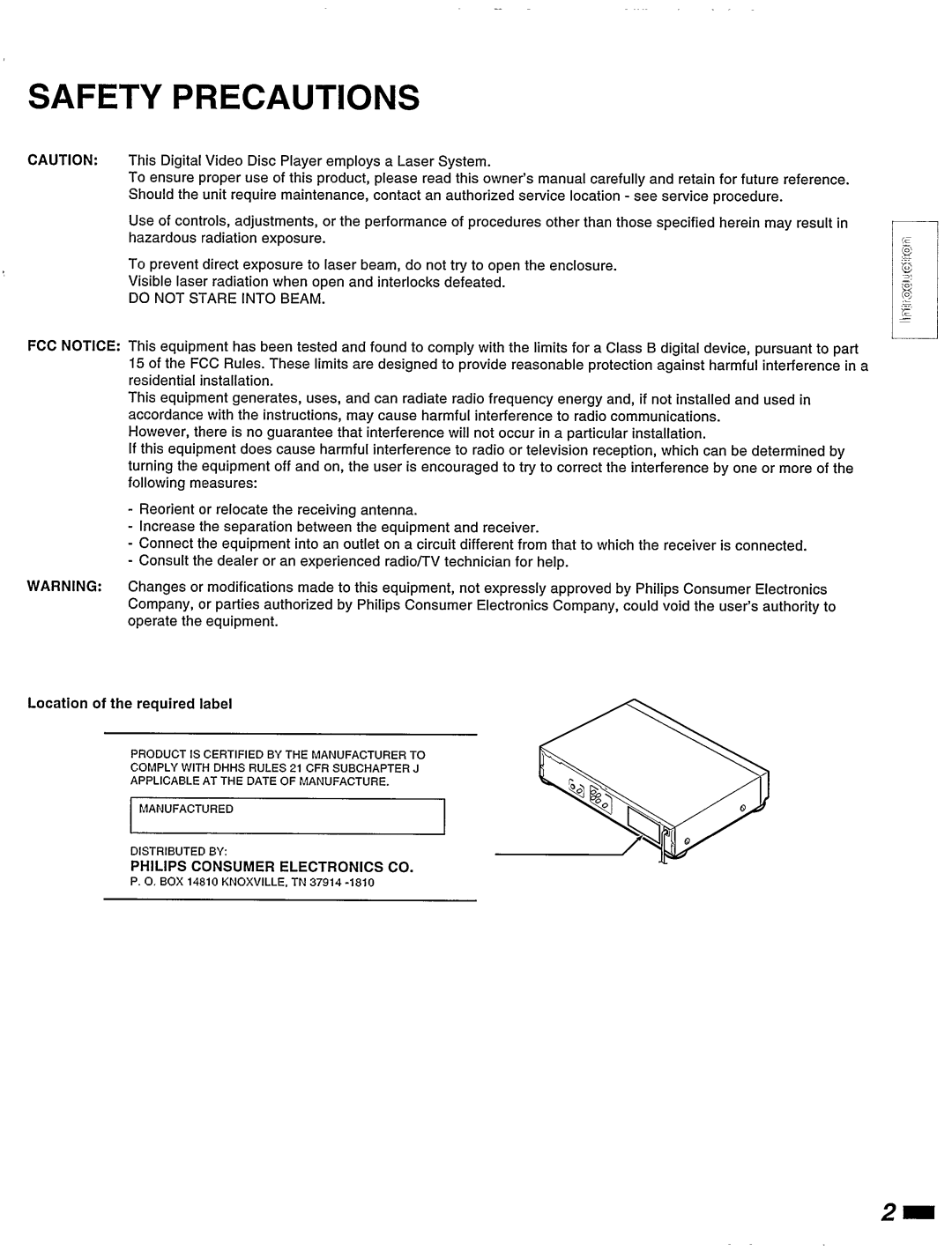 Philips DVD420AT manual 