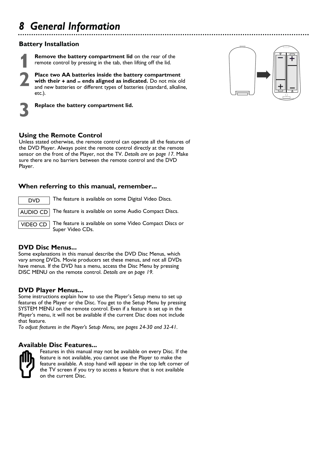 Philips DVD615AT99 owner manual General Information 