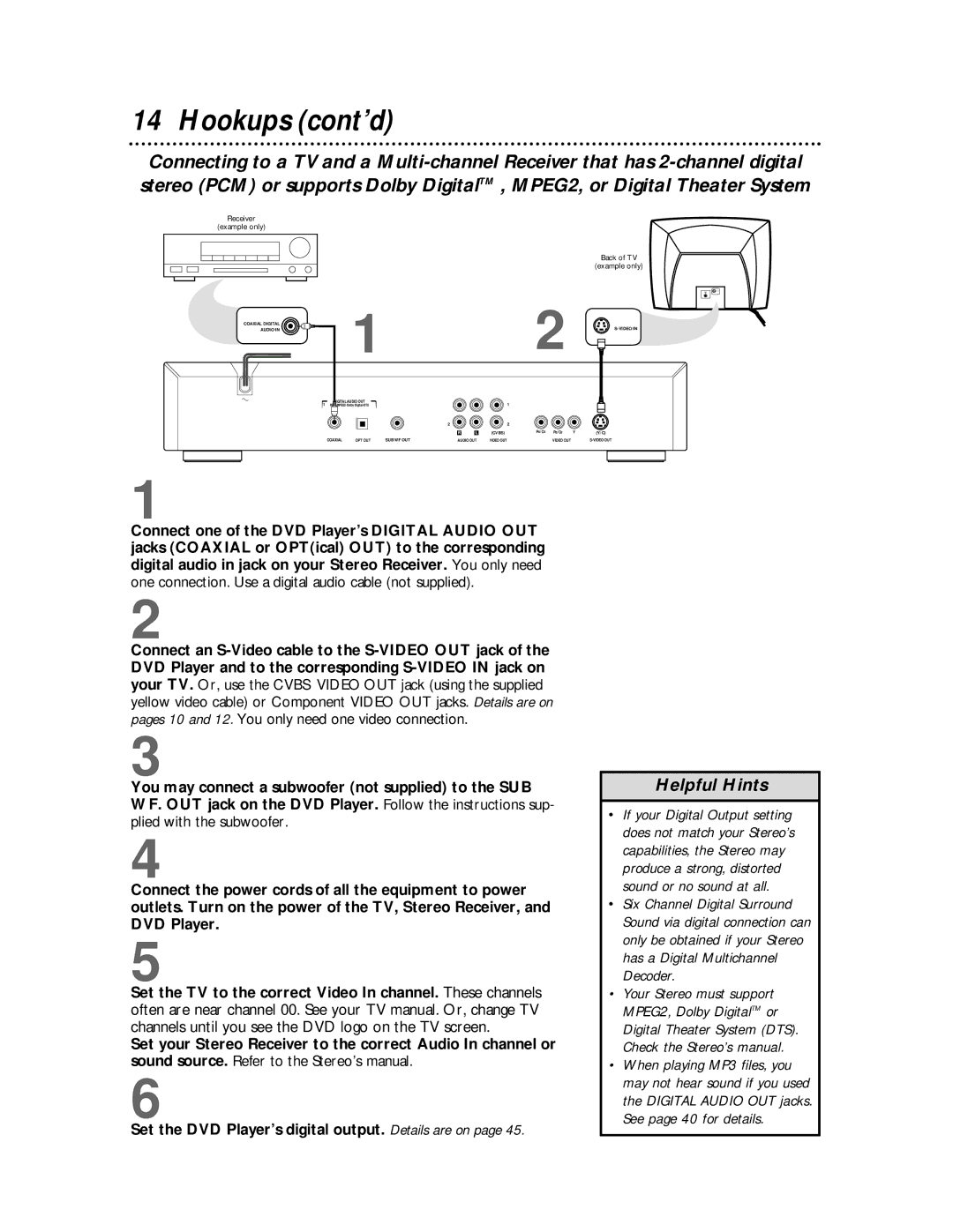 Philips DVD712 owner manual Back of TV 