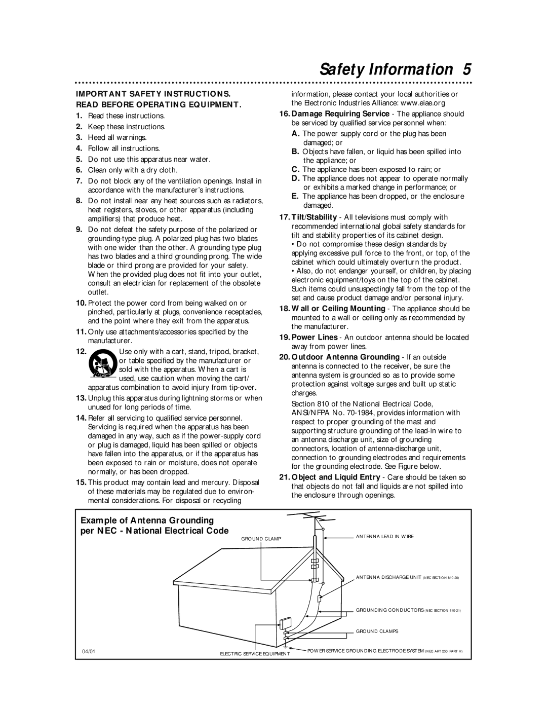 Philips DVD712 owner manual Appliance has been dropped, or the enclosure damaged 