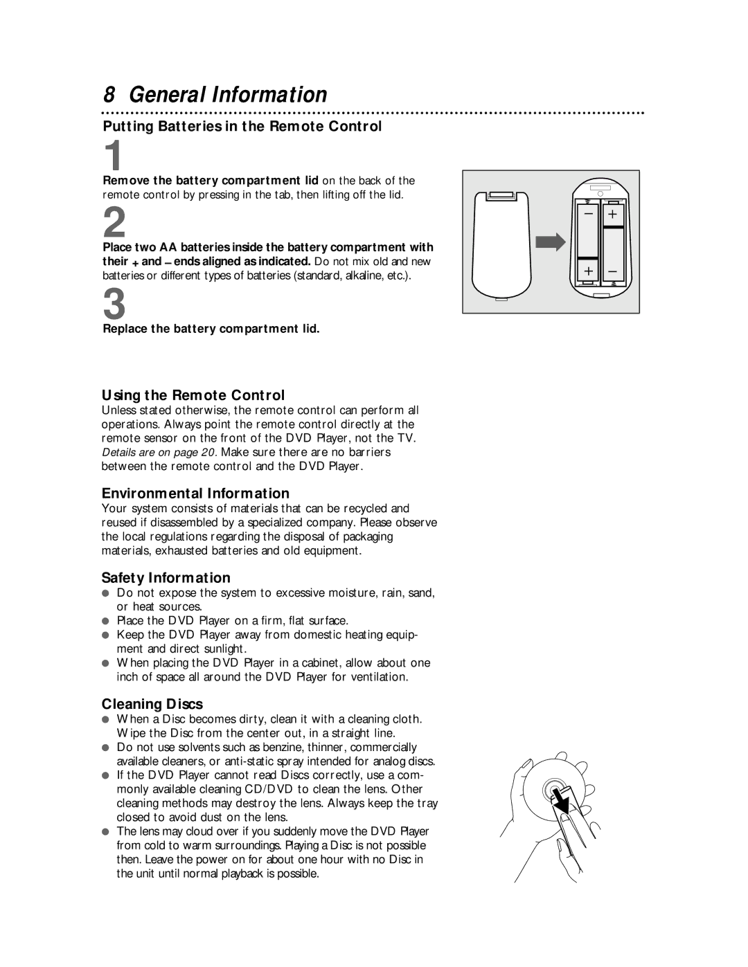 Philips DVD712 owner manual General Information 