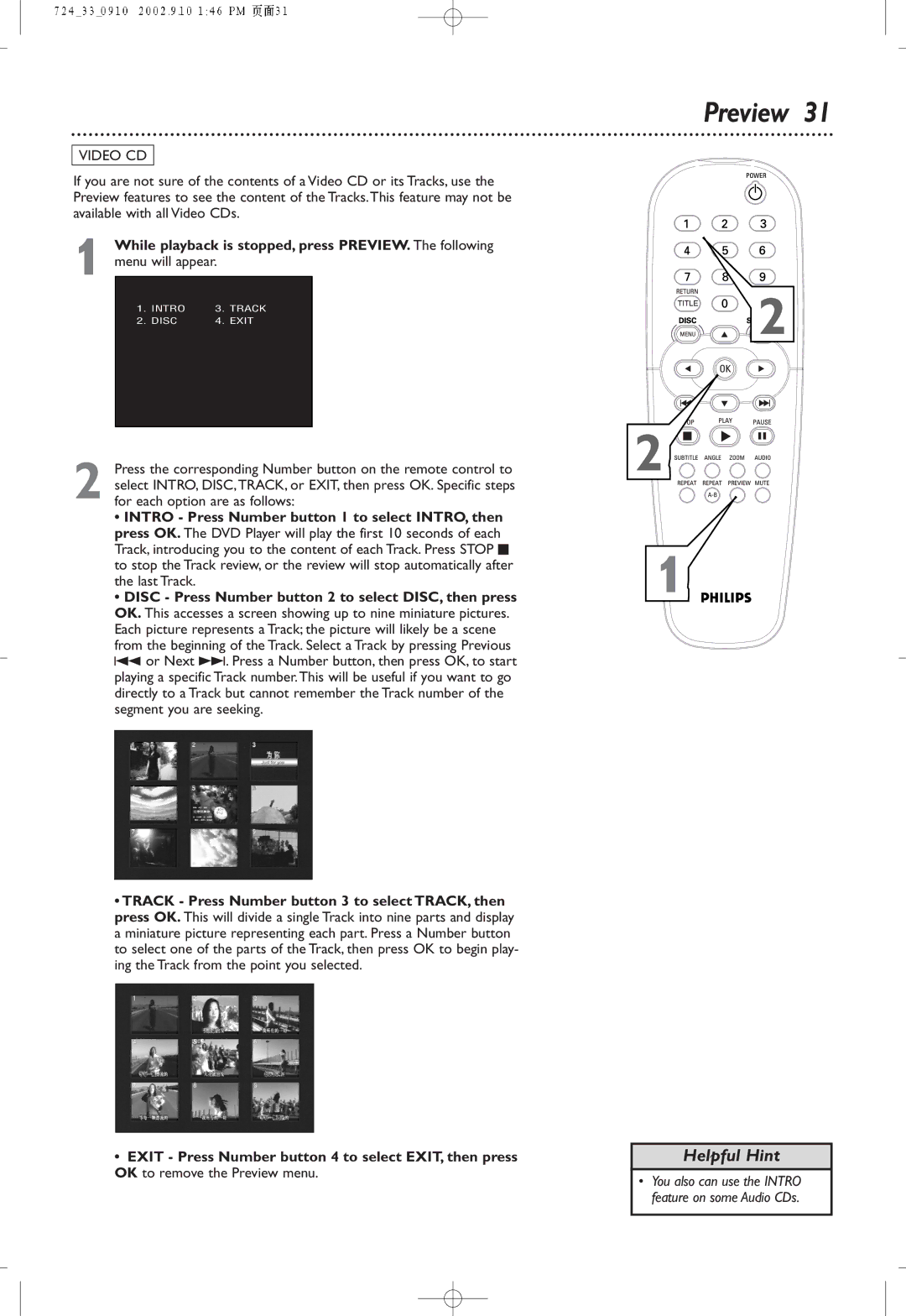 Philips DVD724P owner manual Preview 