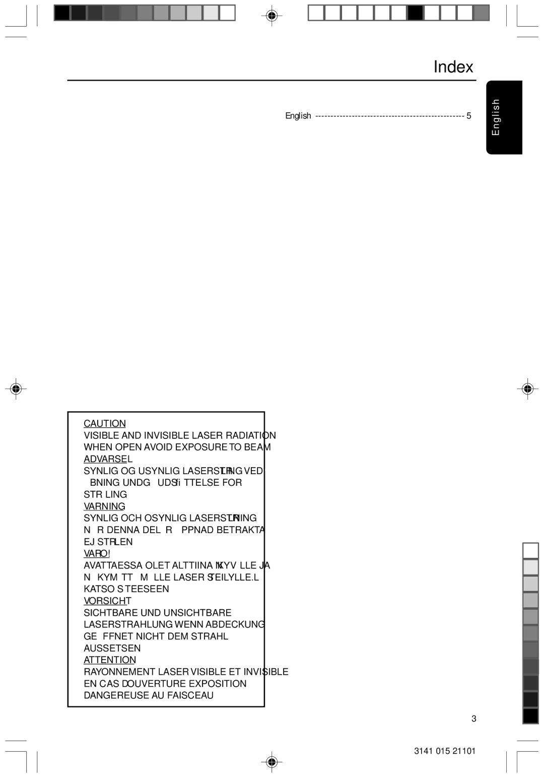 Philips DVD733/051 manual Index 