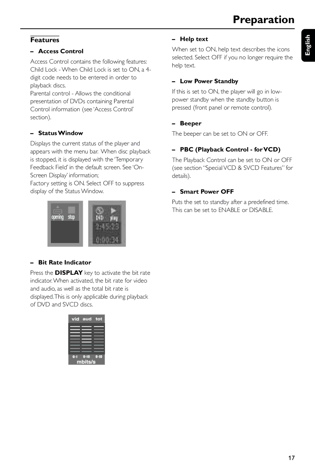 Philips DVD743/001 manual Features 