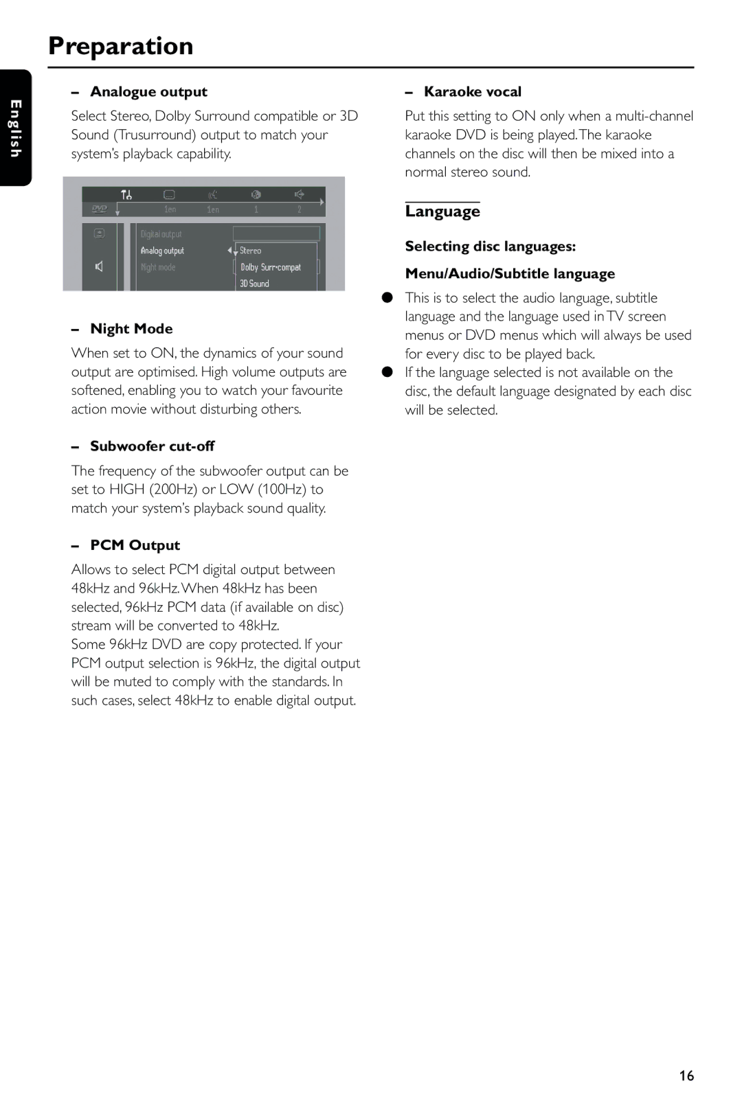 Philips DVD743HC/021 manual Language 