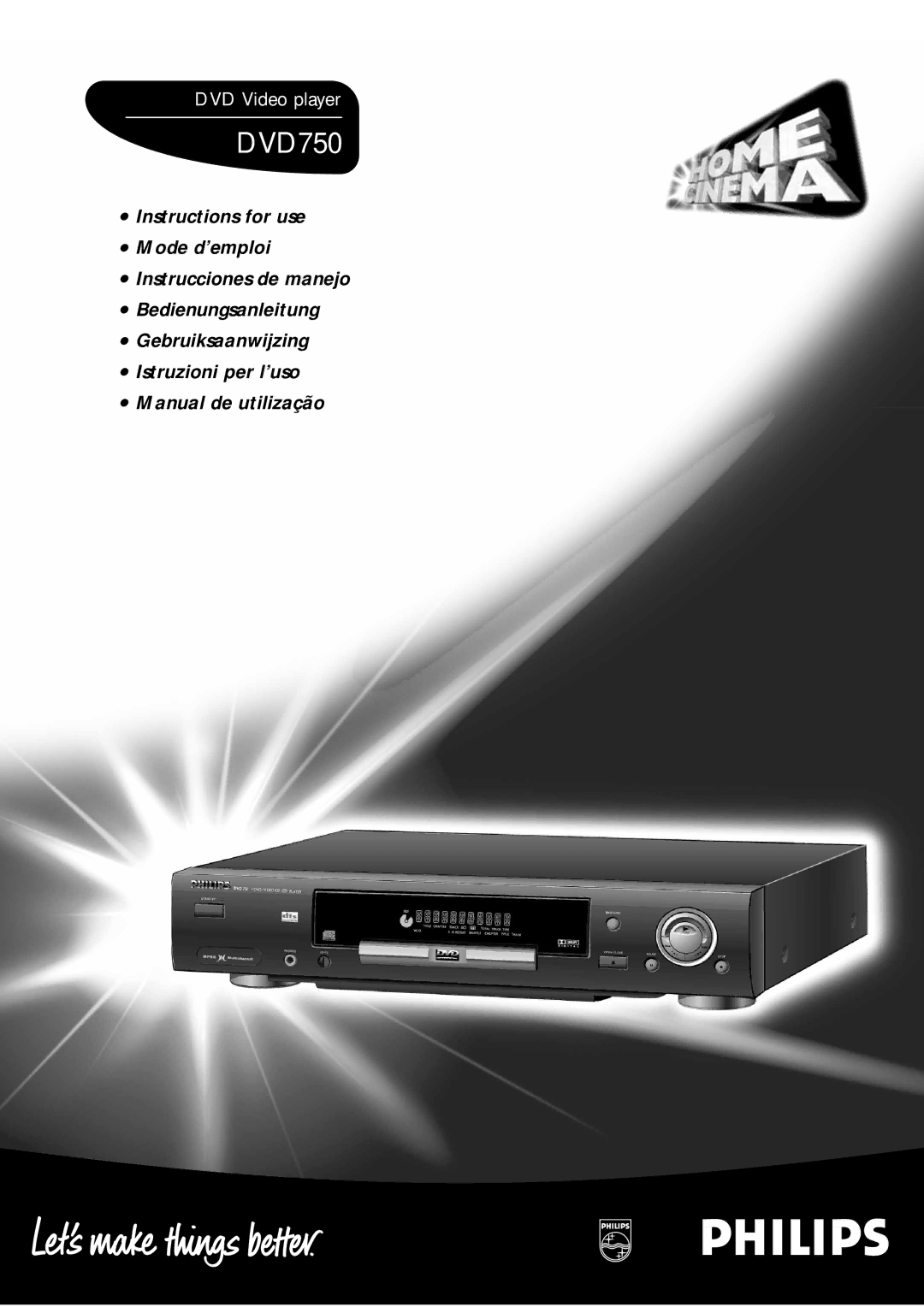 Philips DVD750/05 manual 