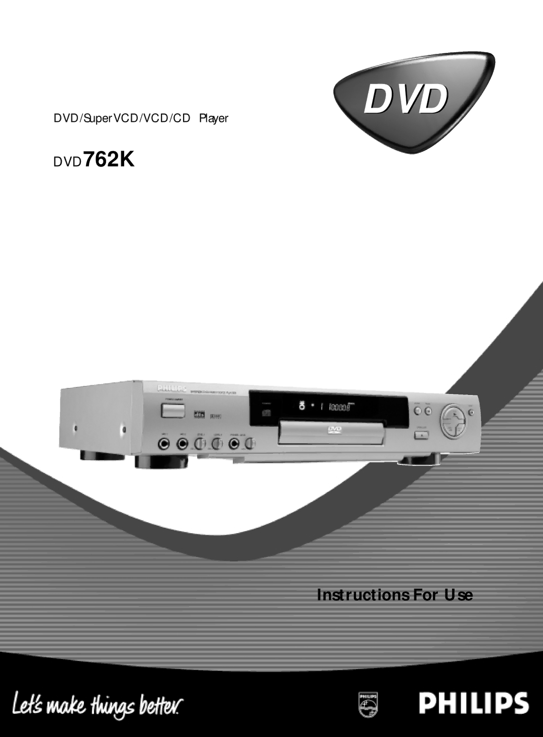 Philips DVD762K manual Dvd 