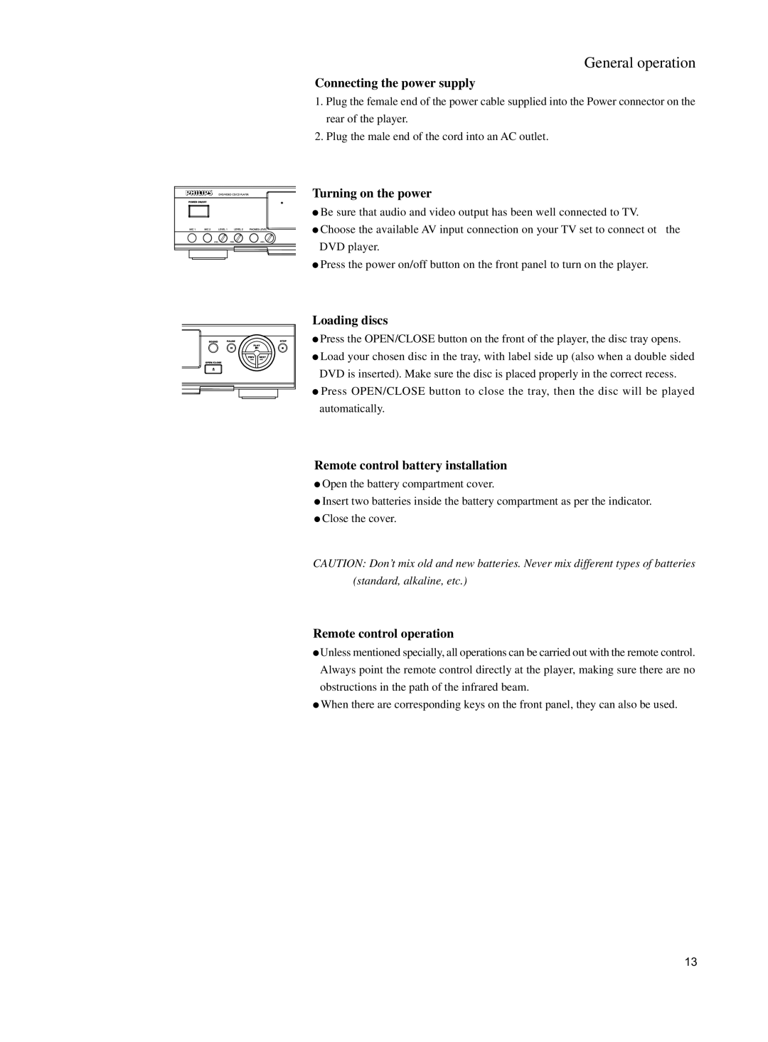 Philips DVD762K manual General operation 