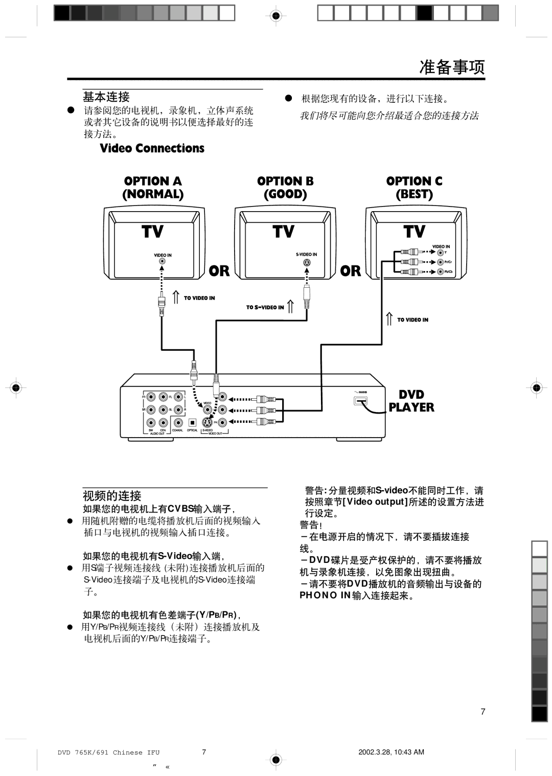 Philips DVD765K/931, DVD765K/691 manual DVD Phono 