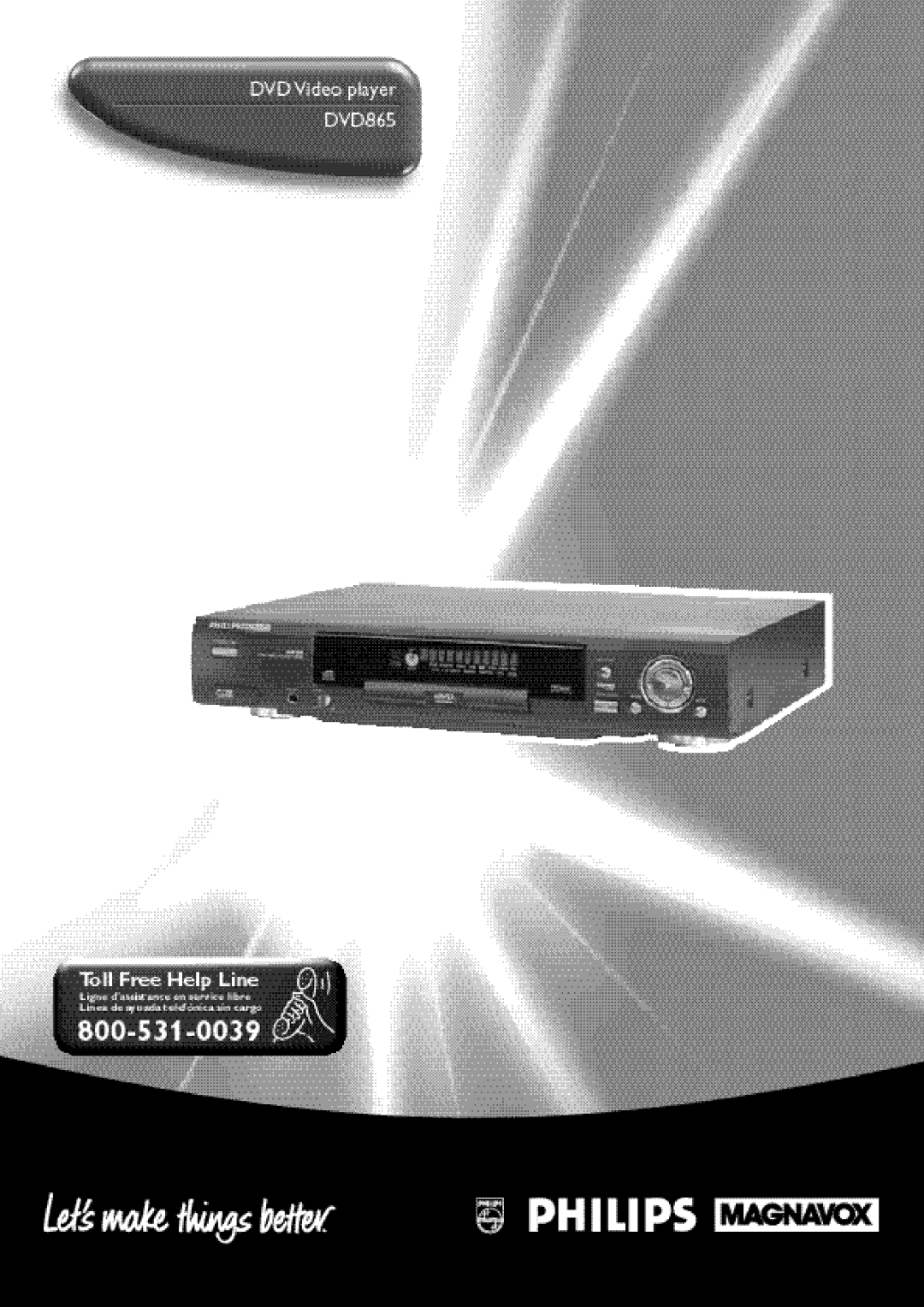 Philips DVD865 manual 