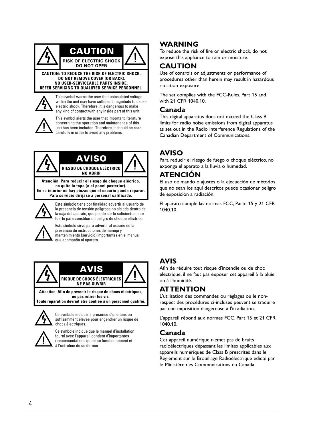 Philips DVD865 manual Aviso 