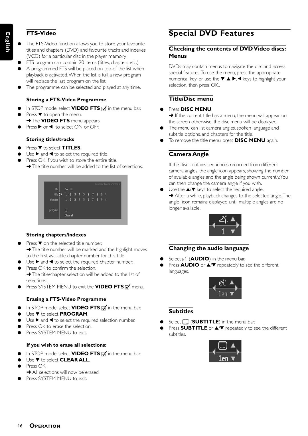 Philips DVD870L, DVD870P owner manual Special DVD Features 