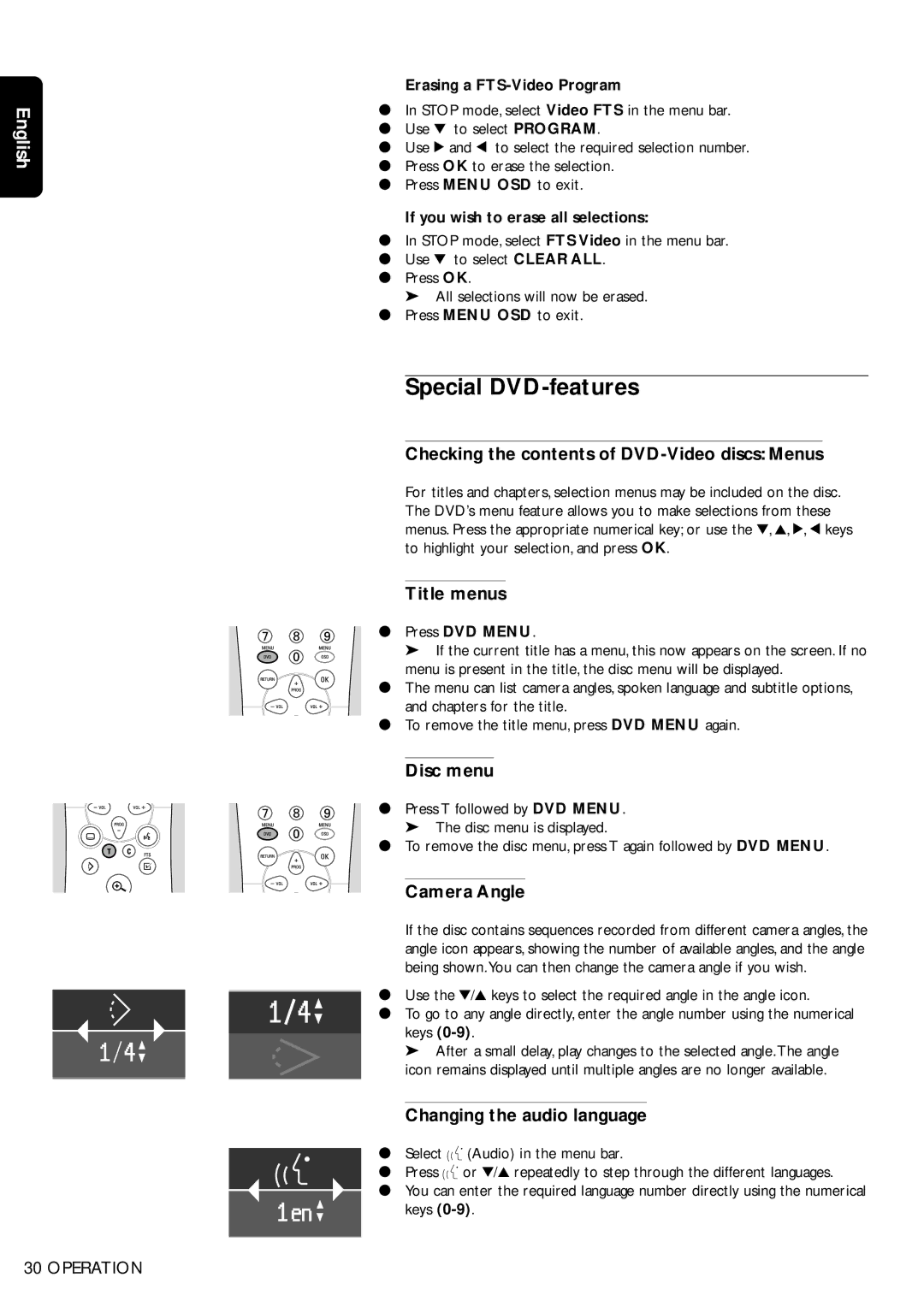 Philips DVD956, DVD955 manual Special DVD-features 