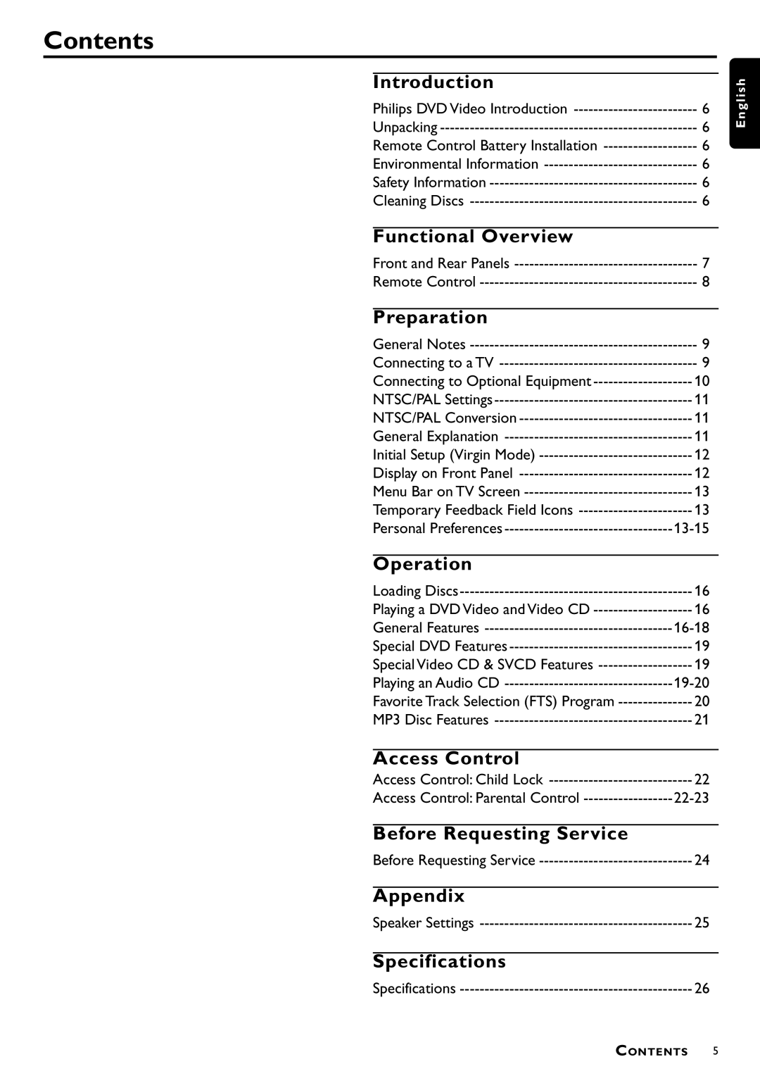 Philips DVDQ40/022 owner manual Contents 